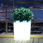 Jardinera Luminosa Blanca - 60x31x A.70
